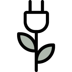 Icon symbolisant les produit d'éclairage circadien comme étant économe et durable